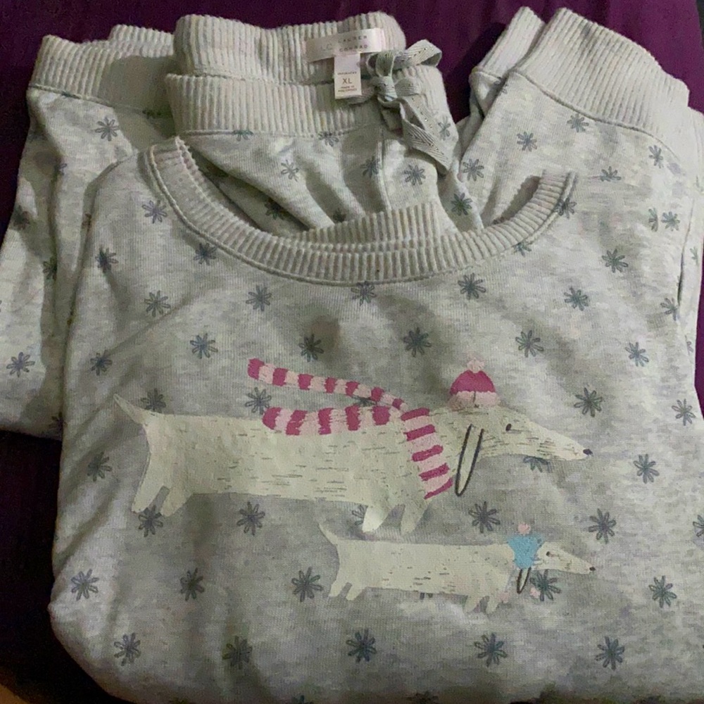 Lauren Conrad Dachshund PJ Set w/ Slippers